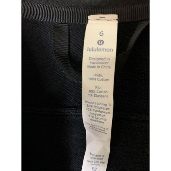 Lululemon Cool & Collected Jacket black women's size 6 W4ANTS - Picture 4 of 6